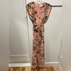 Eliza J Floral Ruffle High/Low Maxi Dress Size 4